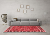 Machine Washable Persian Red Traditional Rug, wshtr1614red