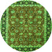 Machine Washable Persian Green Traditional Area Rugs, wshtr1614grn