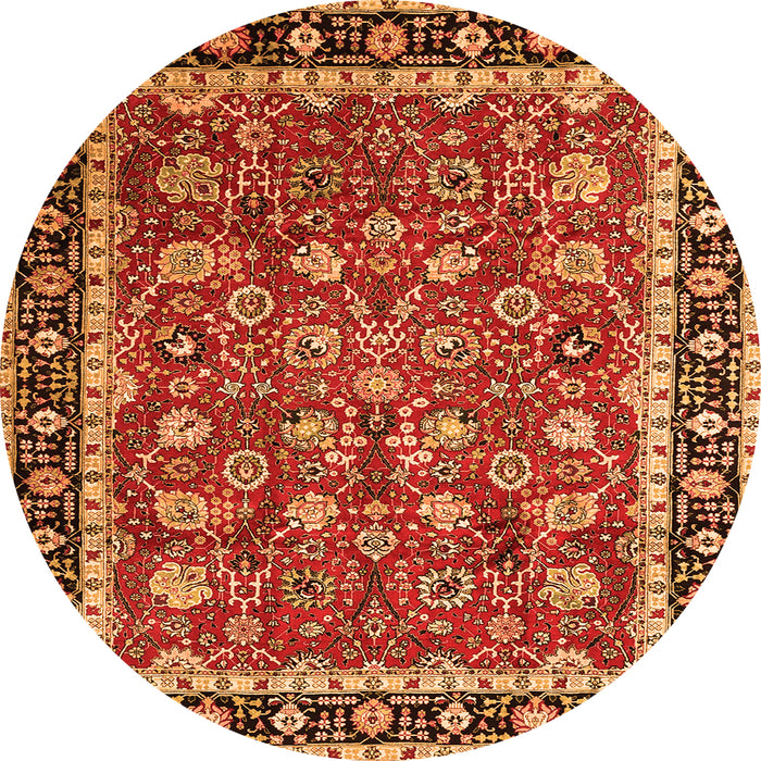 Square Persian Orange Traditional Rug, tr1614org