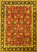 Machine Washable Persian Yellow Traditional Rug, wshtr1614yw