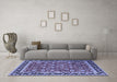 Machine Washable Persian Blue Traditional Rug in a Living Room, wshtr1614blu