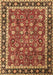 Machine Washable Persian Brown Traditional Rug, wshtr1614brn