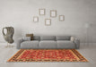 Machine Washable Persian Orange Traditional Area Rugs in a Living Room, wshtr1614org