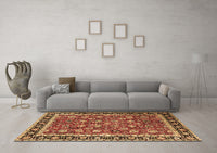 Machine Washable Persian Brown Traditional Rug, wshtr1614brn