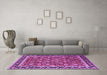 Machine Washable Persian Purple Traditional Area Rugs in a Living Room, wshtr1614pur