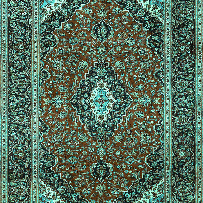Medallion Turquoise Traditional Rug, tr1615turq