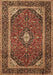 Medallion Brown Traditional Rug, tr1615brn