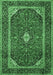 Medallion Emerald Green Traditional Rug, tr1615emgrn