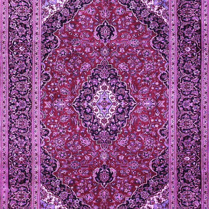 Machine Washable Medallion Purple Traditional Area Rugs, wshtr1615pur