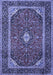 Medallion Blue Traditional Rug, tr1615blu