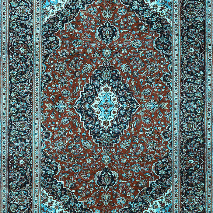 Medallion Light Blue Traditional Rug, tr1615lblu