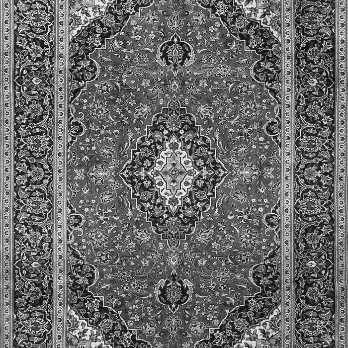 Serging Thickness of Machine Washable Medallion Gray Traditional Rug, wshtr1615gry