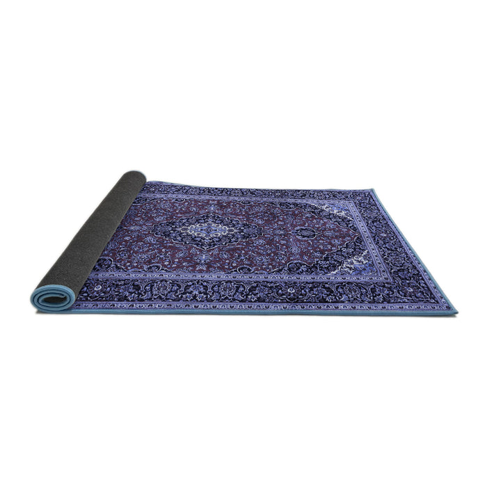 Sideview of Medallion Blue Traditional Rug, tr1615blu