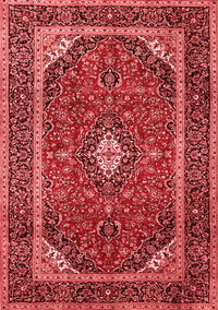 Medallion Red Traditional Rug, tr1615red