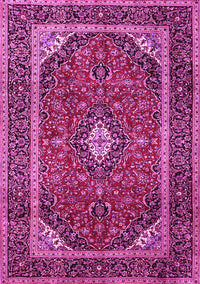 Medallion Pink Traditional Rug, tr1615pnk