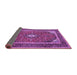 Sideview of Medallion Purple Traditional Rug, tr1615pur