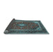 Sideview of Medallion Light Blue Traditional Rug, tr1615lblu