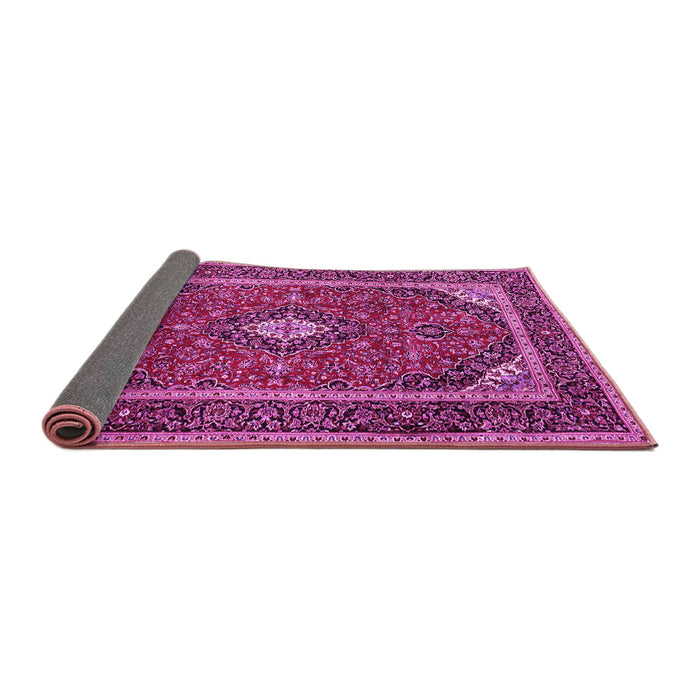Sideview of Medallion Pink Traditional Rug, tr1615pnk