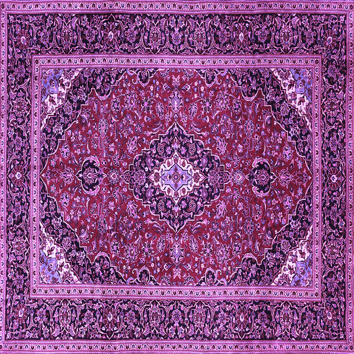 Square Medallion Purple Traditional Rug, tr1615pur