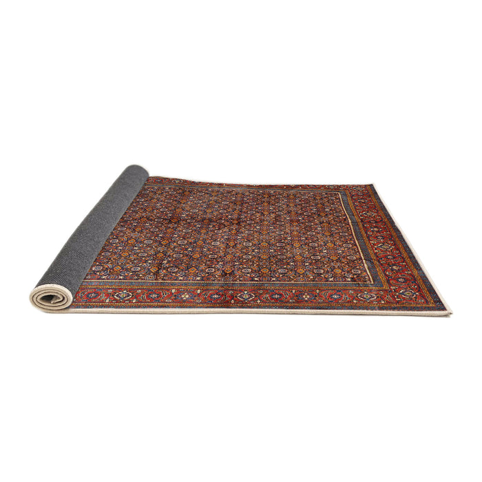Sideview of Traditional Saffron Red Persian Rug, tr1616