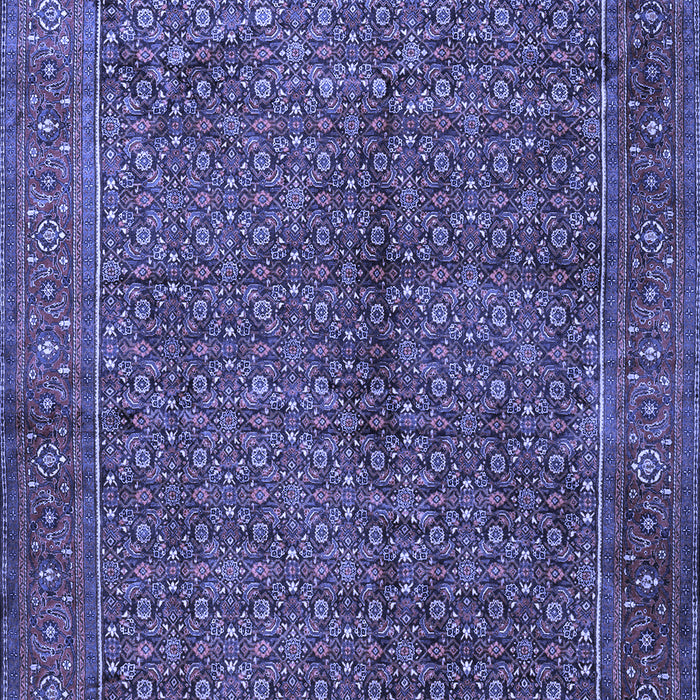 Machine Washable Persian Blue Traditional Rug, wshtr1616blu