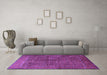 Machine Washable Persian Purple Traditional Area Rugs in a Living Room, wshtr1616pur