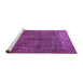 Sideview of Machine Washable Persian Purple Traditional Area Rugs, wshtr1616pur