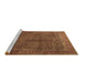 Sideview of Machine Washable Persian Brown Traditional Rug, wshtr1616brn