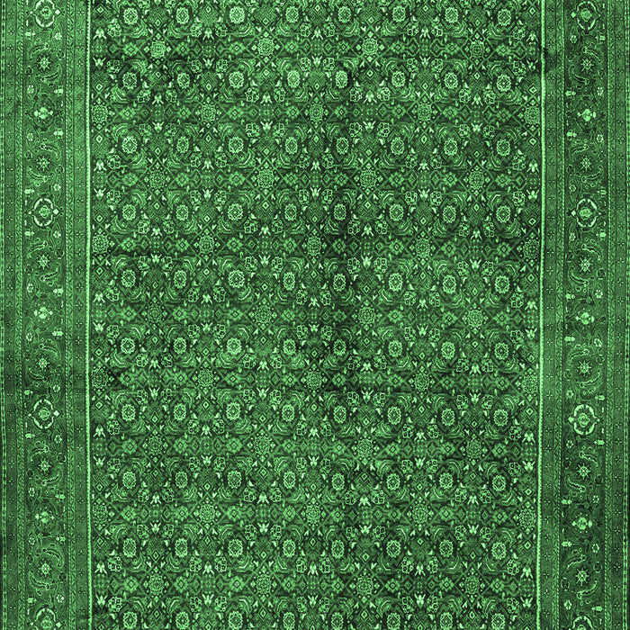 Machine Washable Persian Emerald Green Traditional Area Rugs, wshtr1616emgrn
