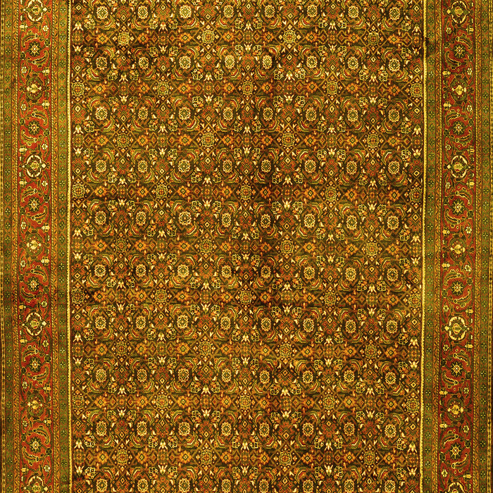 Machine Washable Persian Yellow Traditional Rug, wshtr1616yw