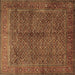 Square Persian Brown Traditional Rug, tr1616brn