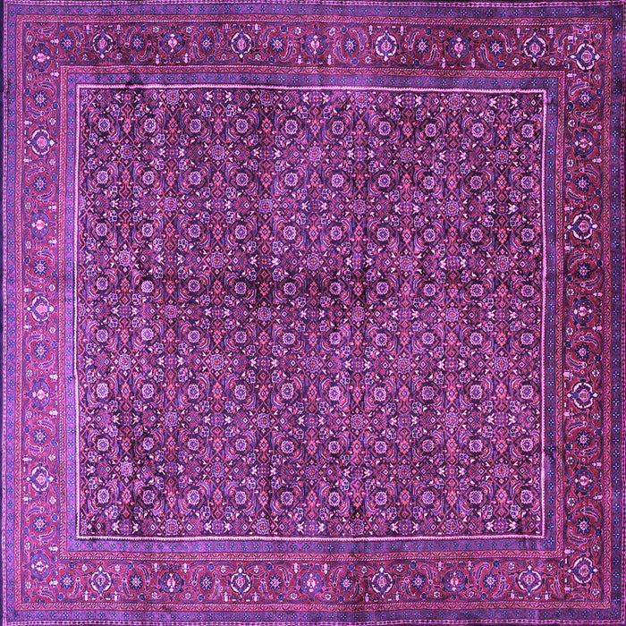 Square Machine Washable Persian Purple Traditional Area Rugs, wshtr1616pur