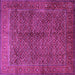 Square Persian Pink Traditional Rug, tr1616pnk