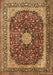 Machine Washable Persian Brown Traditional Rug, wshtr1617brn