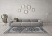 Machine Washable Persian Gray Traditional Rug in a Living Room,, wshtr1617gry