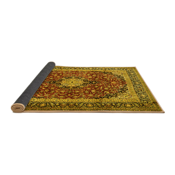 Sideview of Persian Yellow Traditional Rug, tr1617yw