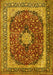 Machine Washable Persian Yellow Traditional Rug, wshtr1617yw