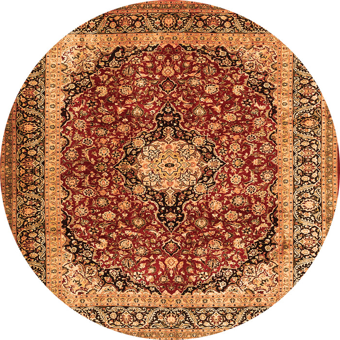 Machine Washable Persian Orange Traditional Area Rugs, wshtr1617org