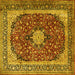 Square Persian Yellow Traditional Rug, tr1617yw