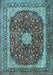 Machine Washable Persian Light Blue Traditional Rug, wshtr1617lblu