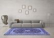 Machine Washable Persian Blue Traditional Rug in a Living Room, wshtr1617blu