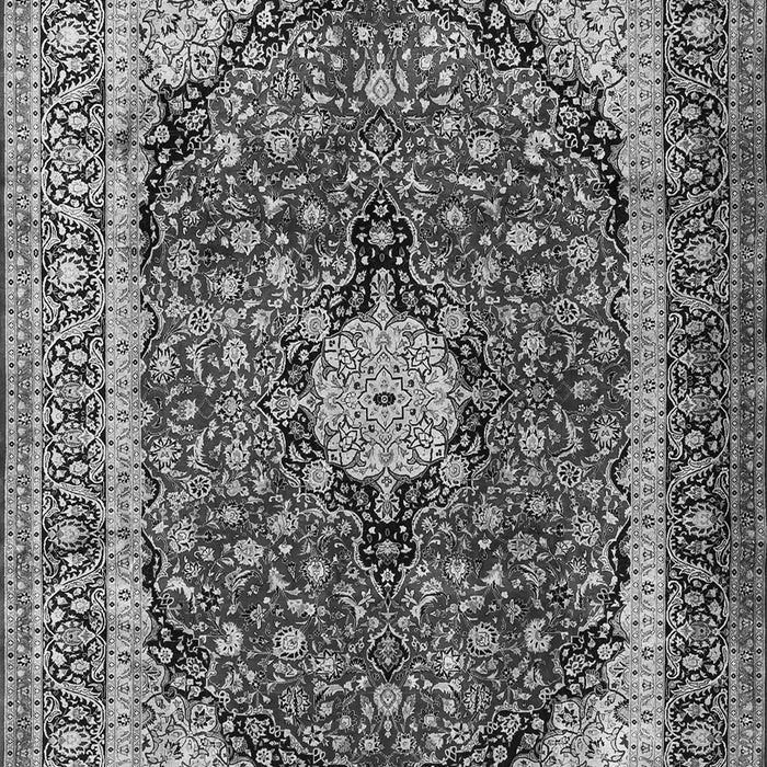 Serging Thickness of Machine Washable Persian Gray Traditional Rug, wshtr1617gry