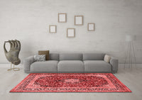 Machine Washable Persian Red Traditional Rug, wshtr1617red