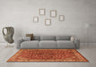 Machine Washable Persian Orange Traditional Area Rugs in a Living Room, wshtr1618org