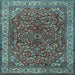 Square Machine Washable Persian Light Blue Traditional Rug, wshtr1618lblu