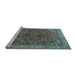 Sideview of Machine Washable Persian Light Blue Traditional Rug, wshtr1618lblu