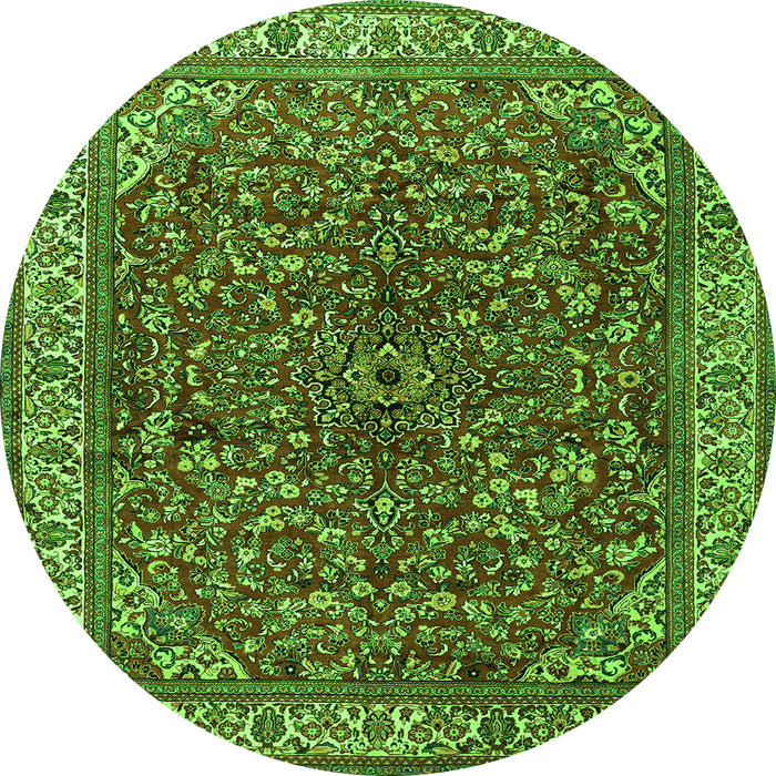 Machine Washable Persian Green Traditional Area Rugs, wshtr1618grn