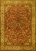 Machine Washable Persian Yellow Traditional Rug, wshtr1618yw