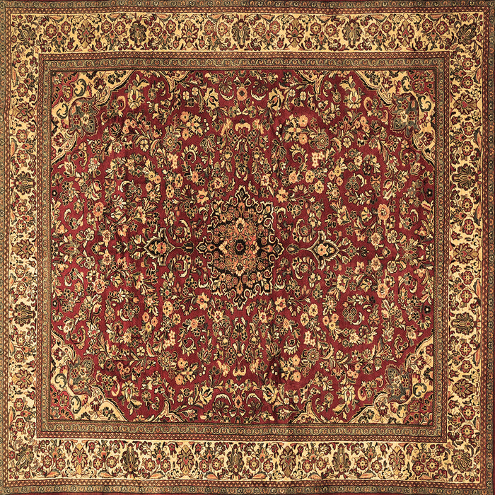 Square Persian Brown Traditional Rug, tr1618brn