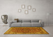 Machine Washable Persian Yellow Traditional Rug in a Living Room, wshtr1618yw